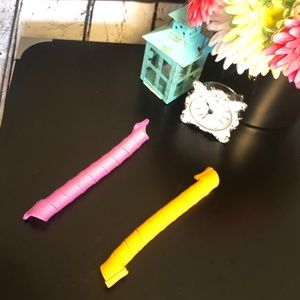 Hair Curl Formers Pink and Orange With Hook